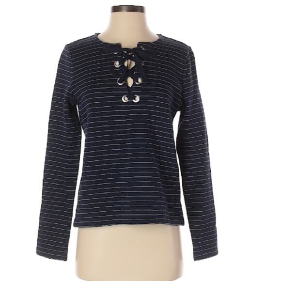 Nautica  STRIPED LACE-UP PULLOVER - Picture 2 of 5